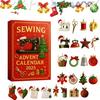 2025 Sewing Advent Calendar Craft Stitching Gift Box with 2D Acrylic Sewings Tools Buttons Threads Ornaments 24-Day Christmas Countdown Holiday Gift