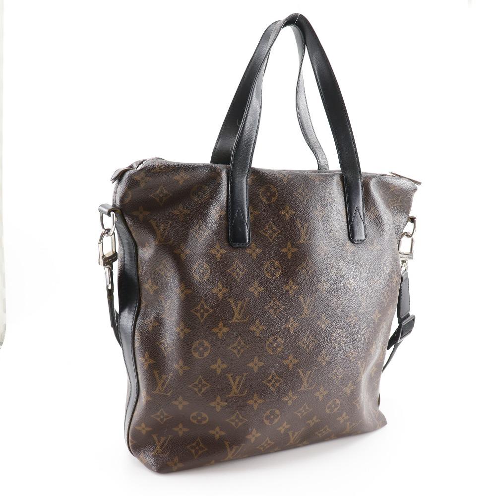 Louis Vuitton Kitan Tote Bag M40388 Monogram Macasa 2WAYShoulder Brown / Black Monogram Canvas Unisex Used