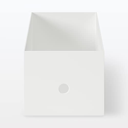 MUJI Recycled Polypropylene File Box Standard Type Wide 1/2 White Gray Approx. Width 15 x Depth 32 x Height 12 cm 83904395