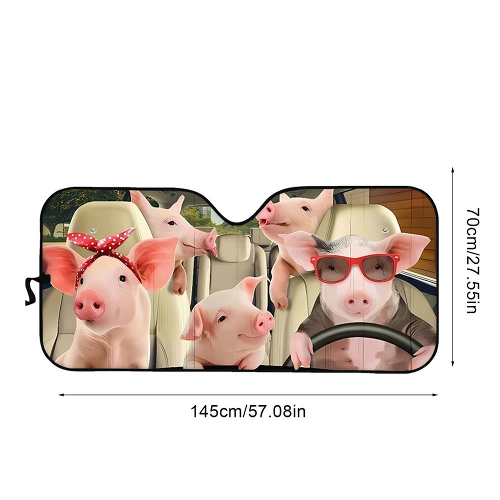 Faltbarer Sonnenschutz für die Windschutzscheibe des Autos, süßes, lustiges Muster, Sonnenschutz für die Windschutzscheibenabdeckung, Wärmedämmung, Kühlzubehör