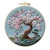 1pc Peach and Pine Tree Pattern DIY Embroidery Kit for Beginners
