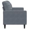 2 Seater Sofa Dark Grey 140 cm Velvet