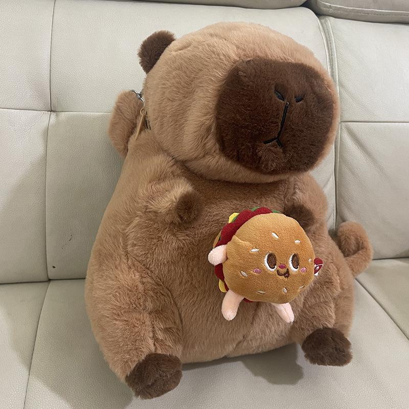 Zaino in peluche Capibara Kawaii Fashion Peluche Bambola Borsa in pelliccia Borsa per bambini Borsa a tracolla Mini zaino Borse Regali per la fidanzata