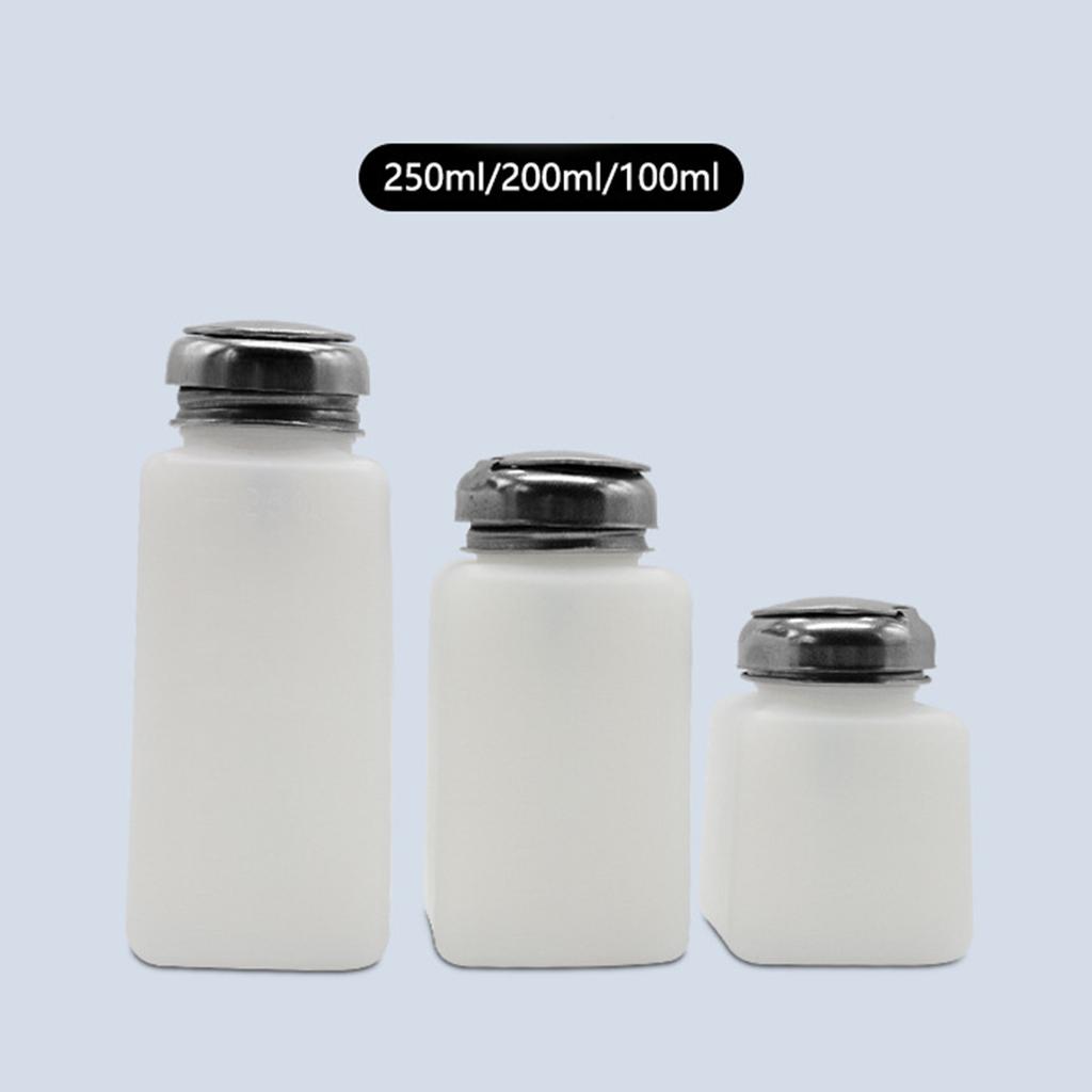 Lösemittelalkohol-Spender 100-250ml Push-Down-Flüssigkeitspumpe-Flasche für Aceton und Reiniger Kosmetikflüssigkeitsbehälter