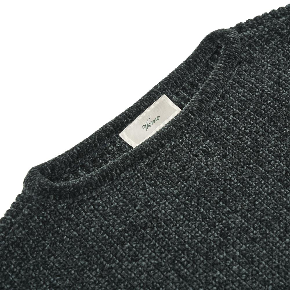 VERNO [Casual] Boat-Neck Knit Dark Green