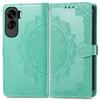 For Honor 90 Lite 5G Case Embossed Mandala Leather Phone Cover Magnetic Flip Wallet