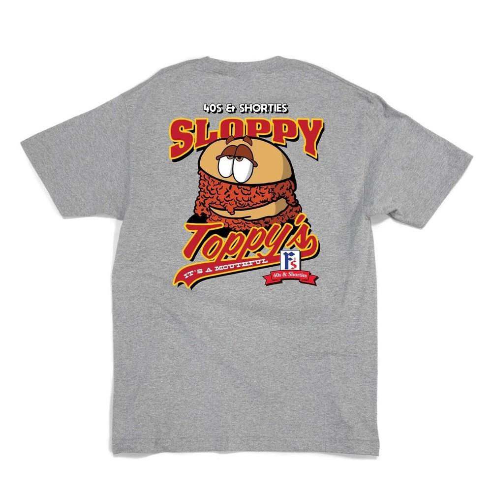 

NWT 40s & Shorties Sloppy Toppy T Shirt Heather Grey Unisex T-Shirt XL