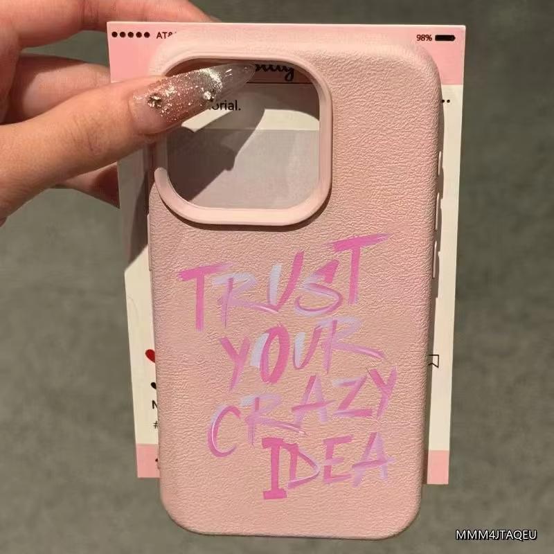 Easy Motivational Quote Design Phone Case For iPhone 17 Pro Max 16 Plus 15 Pro 14 13 12 11 XR 17Air Lychee Textur Soft Cover