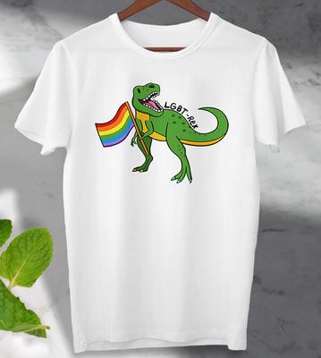 Trex T Rex LGBT  Dinosaur Pride Proud  T Shirt  Unisex Men's Ladies Top