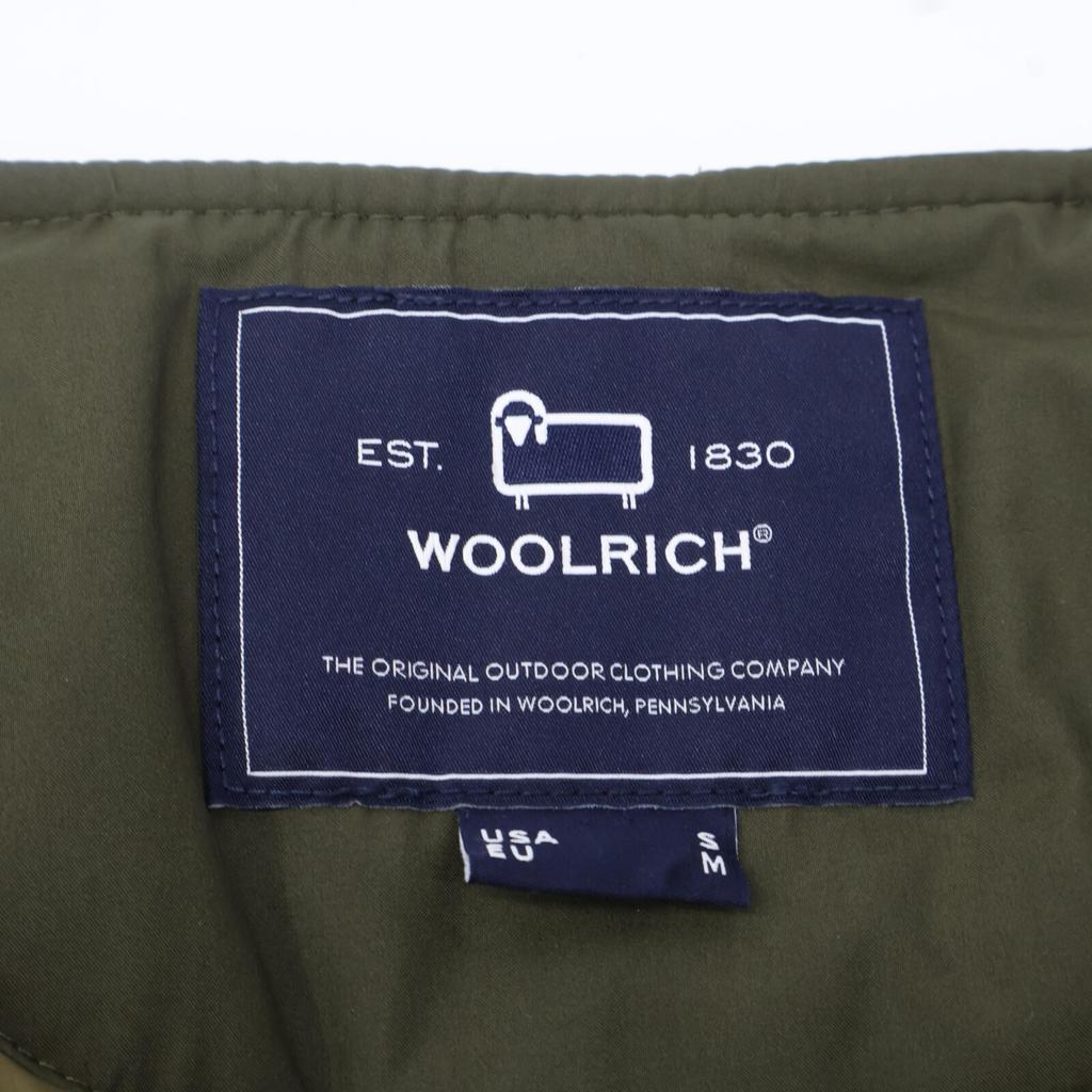 Woolrich WJOU0103BE Khaki Collarless Quilted Padded Coat Coat S khakiUsed