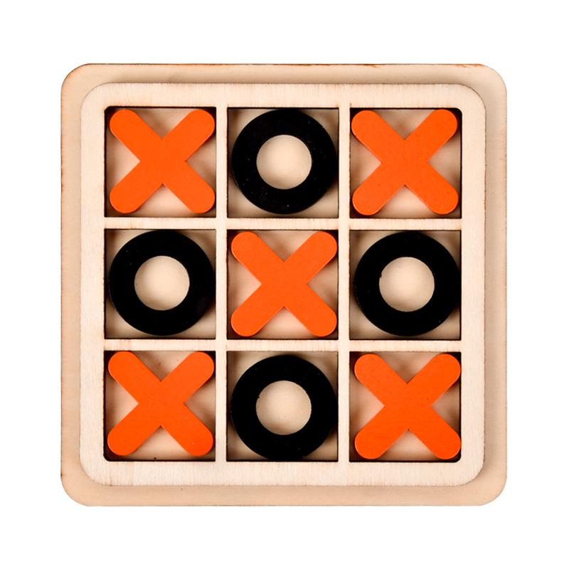 Wooden Children s Educational Tic-Tac-Toe Board Game - Parent-Child Leisure Toy
