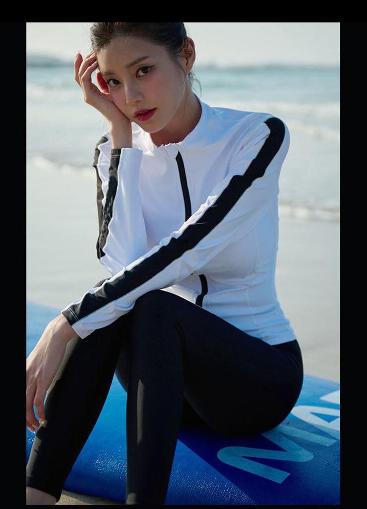 Unisex Jellyfish-Proof Diving Jacket: Sun-Protective, Quick-Dry, Chest-Padded, Long Sleeve Swimsuit for Couples.