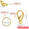 170Pcs/Set Lobster Clasp Jump Rings For Bracelet Necklace Chains DIY Jewelry Making Findings Supplies