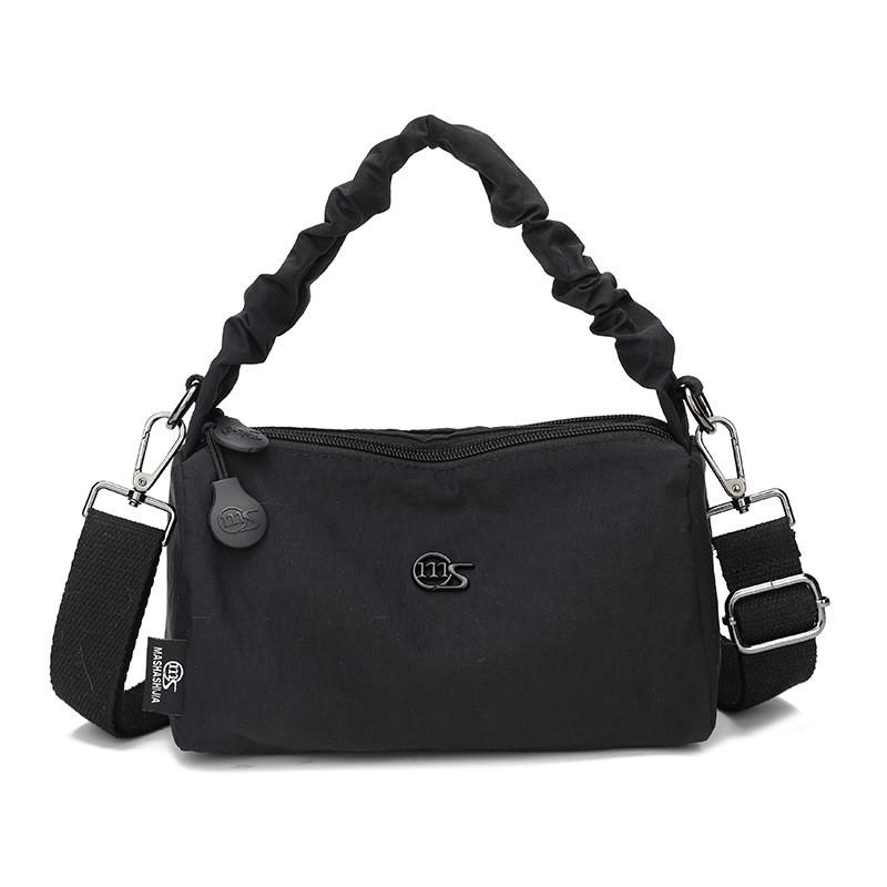 Nylon Waterresistant Bucket Bag For Women With Spacious Interior And Urban Style