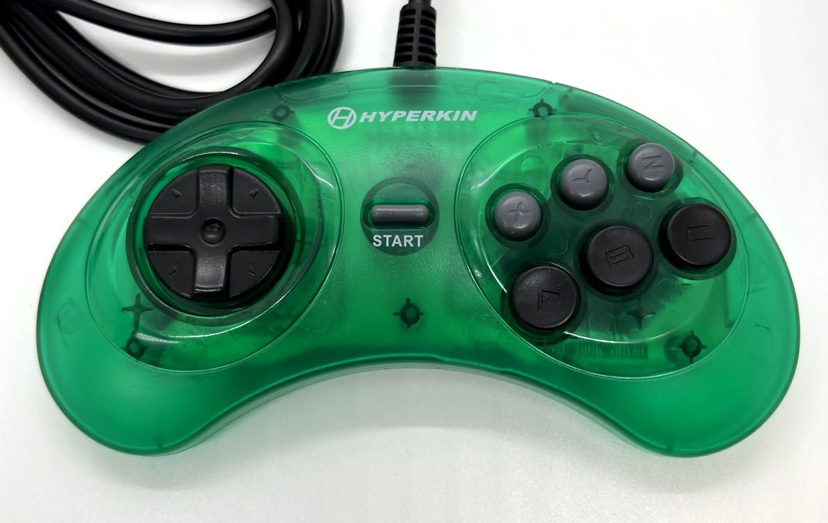 

MD controller (Mega Drive) (clear green)