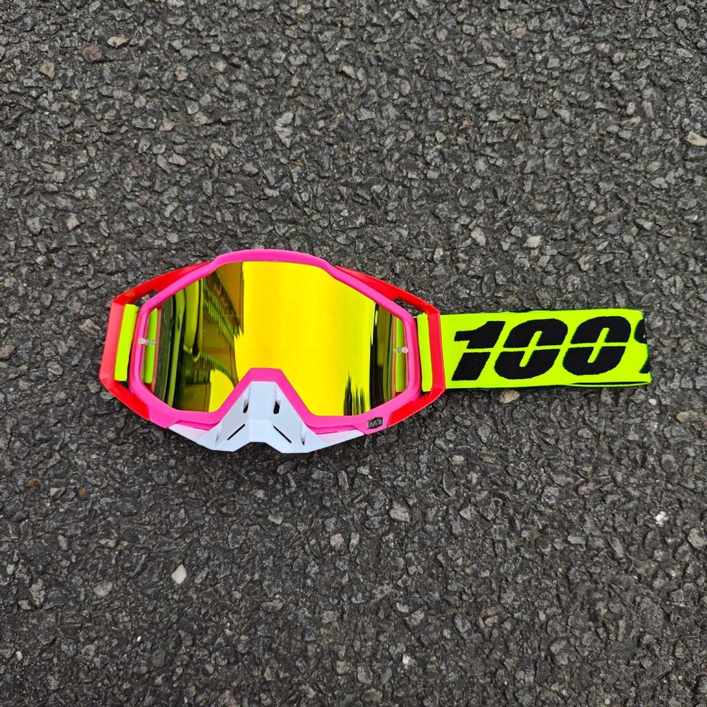 Occhiali da sole da moto classici per fuoristrada all'aperto 100% per la guida, occhiali protettivi per casco resistenti al vento e alla sabbia, equipaggiamento fresco per mountain bike