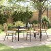 VidaXL 5-piece Garden Dining Set with Brown Cushions In Poly Rattan 3380865
