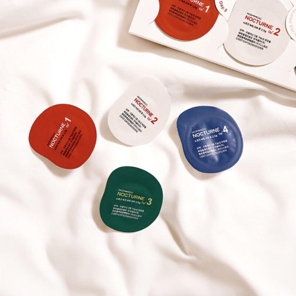 NOMMOC Nocturne Night Care Solution Dead Cell Skin Elasticity Management Sleeping Pack of 4
