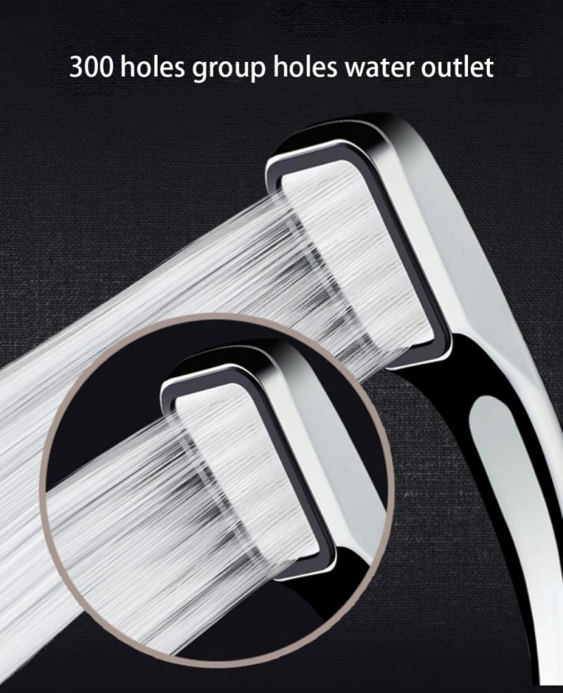 High Pressure Shower Head Rainfall Shower Head 300 Holes Shower Head Water Saving Filter Spray Nozzle High Pressure Water Saving