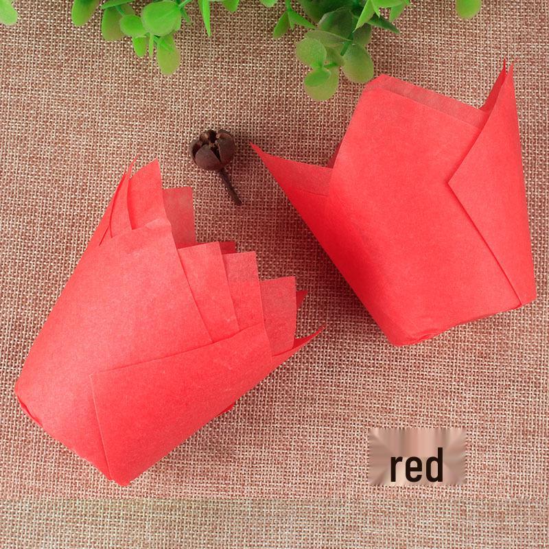 

Жаростойкие однотонные бумажные формы для выпечки тюльпан - маслостойкие вкладыши для десертов