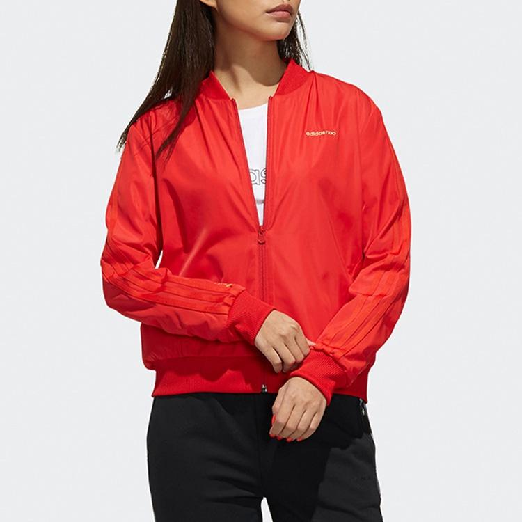 (WMNS) Adidas Neo JKT Casual Sports Jacket Red Women's DZ7606