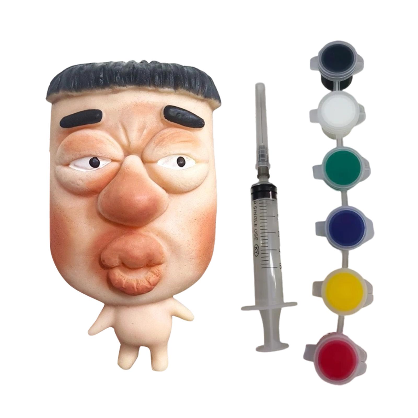

DIY Squeeze Toy Kit with Paints and Syringe Creative Stress Relief Toy for Arts and Crafts Projects and Custom Decoration