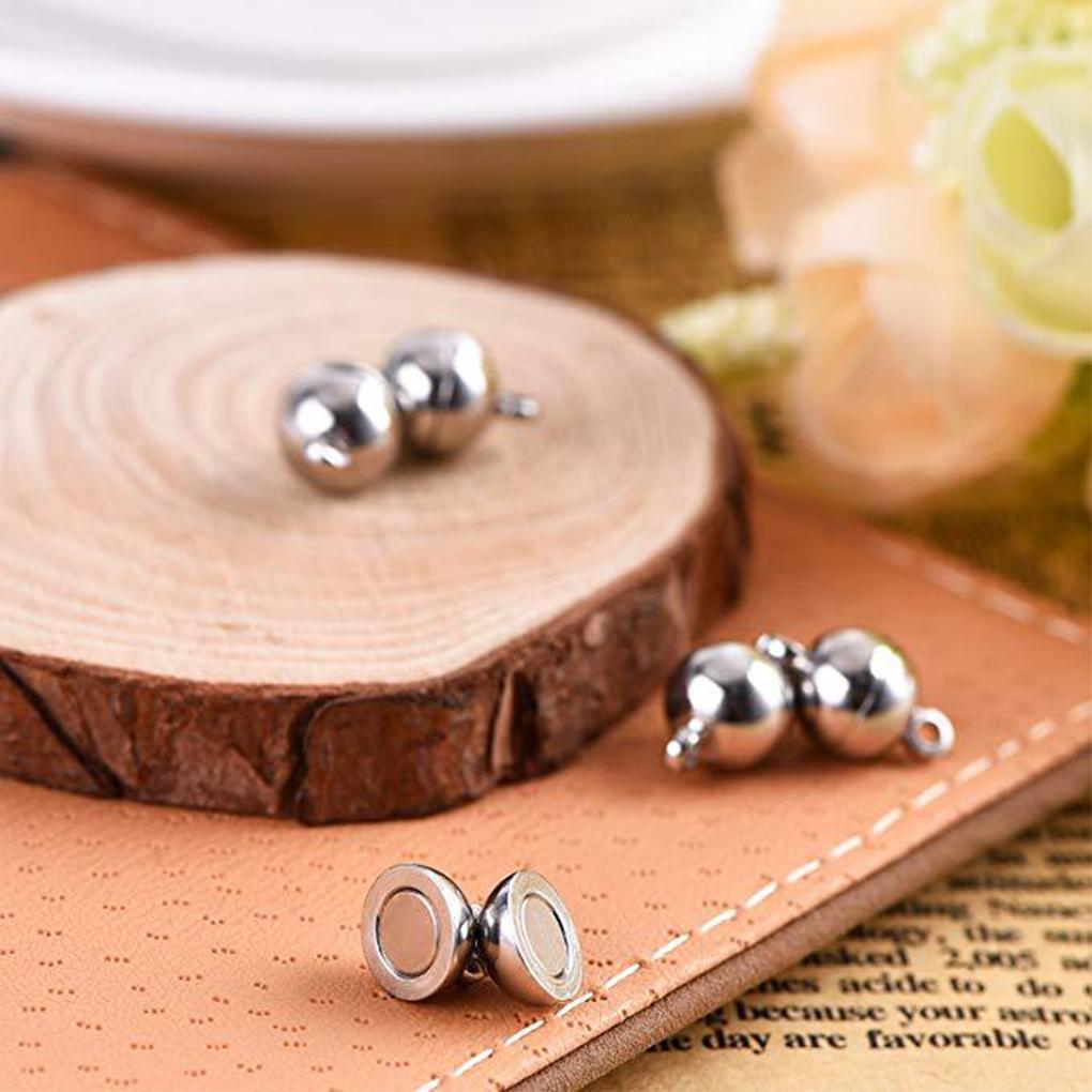 20pack/lot Magnetic Clasp Connectors Easy To Durable Stainless Steel Necklace Clasp Connectors