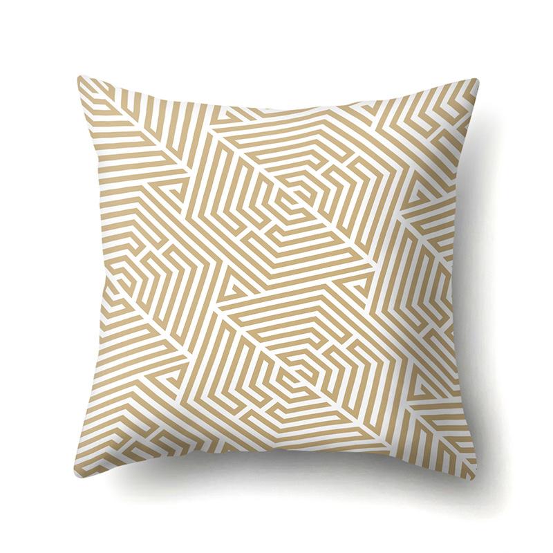 Ins Creative NATO Style Geometric Polyester Pillow Case Car Decoration Home Printed Waist Cushion Pillow Case Pillow Case