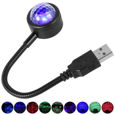 Střešní projektor světla do auta zvukem aktivované ambientní hvězdné světlo auta se 4 barvami světla USB LED osvětlení interiéru auta 2023