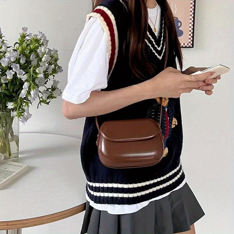 Flap Crossbody Bags Women Shoulder Purses and Handbags for Ladies Phone Simple Solid Designer Bag