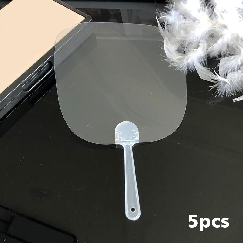 

5 шт. DIY Прозрачный веер ПВХ Пустой веер Ручной работы Граффити Веер Креативный Ручной веер Для DIY Поделок Украшение Стен Подарок Детям as picture show