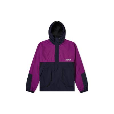 Originals Adicolor Tricolor Trefoil Embroidered Zip Hoodie Jacket Men Jacket Purple H09047