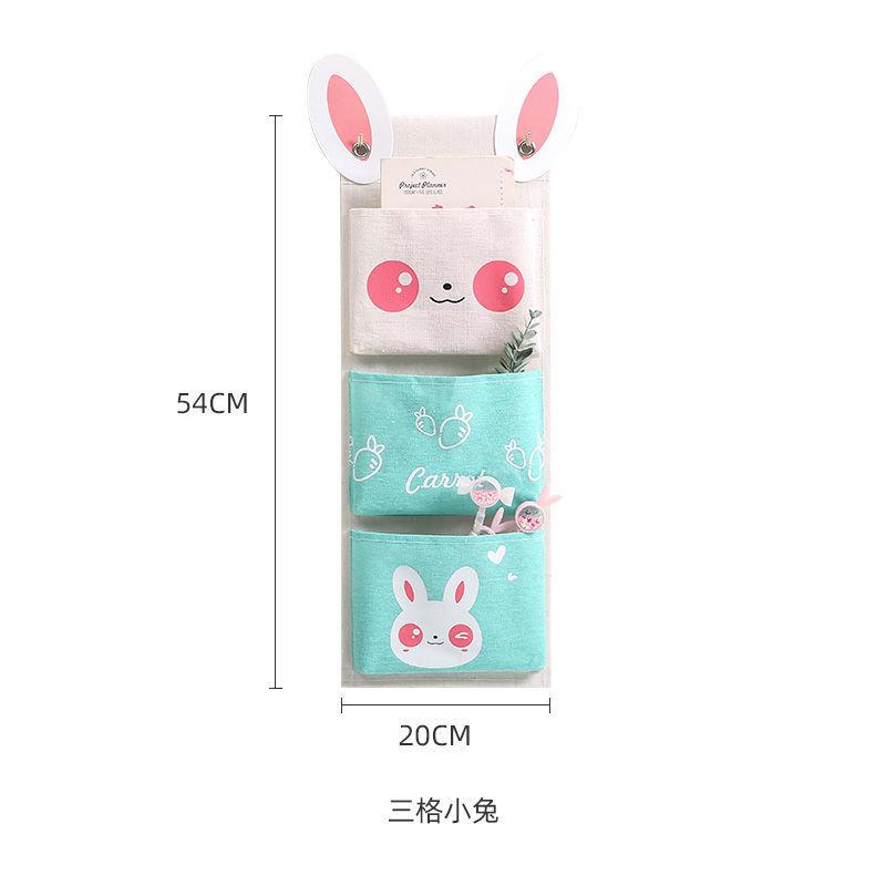 3/7 Pockets Wall Hanging Storage Bag Cute Hanging Bag Wall-mounted Door Rear Wall Shelf Wall Hanging Bag Small Cloth Bag Sundries Storage Bag