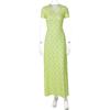 U-neck Back Strap Short Sleeve Dress