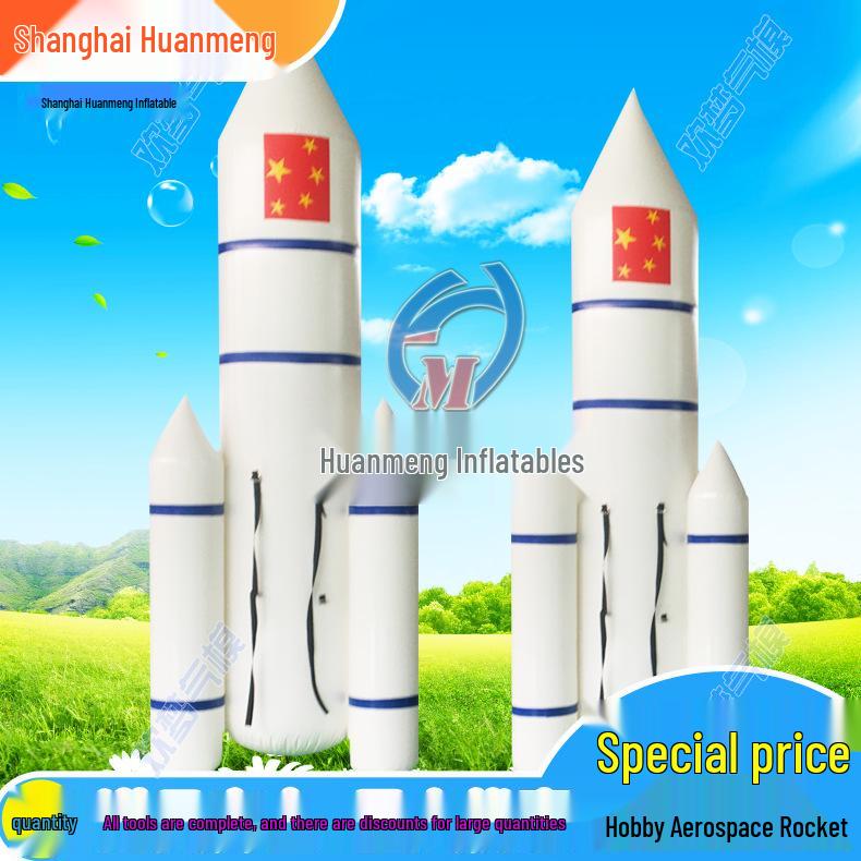 

Inflatable Shenzhou Spacecraft Rocket for Sports Activities 3.5m Tall, 1m Wide