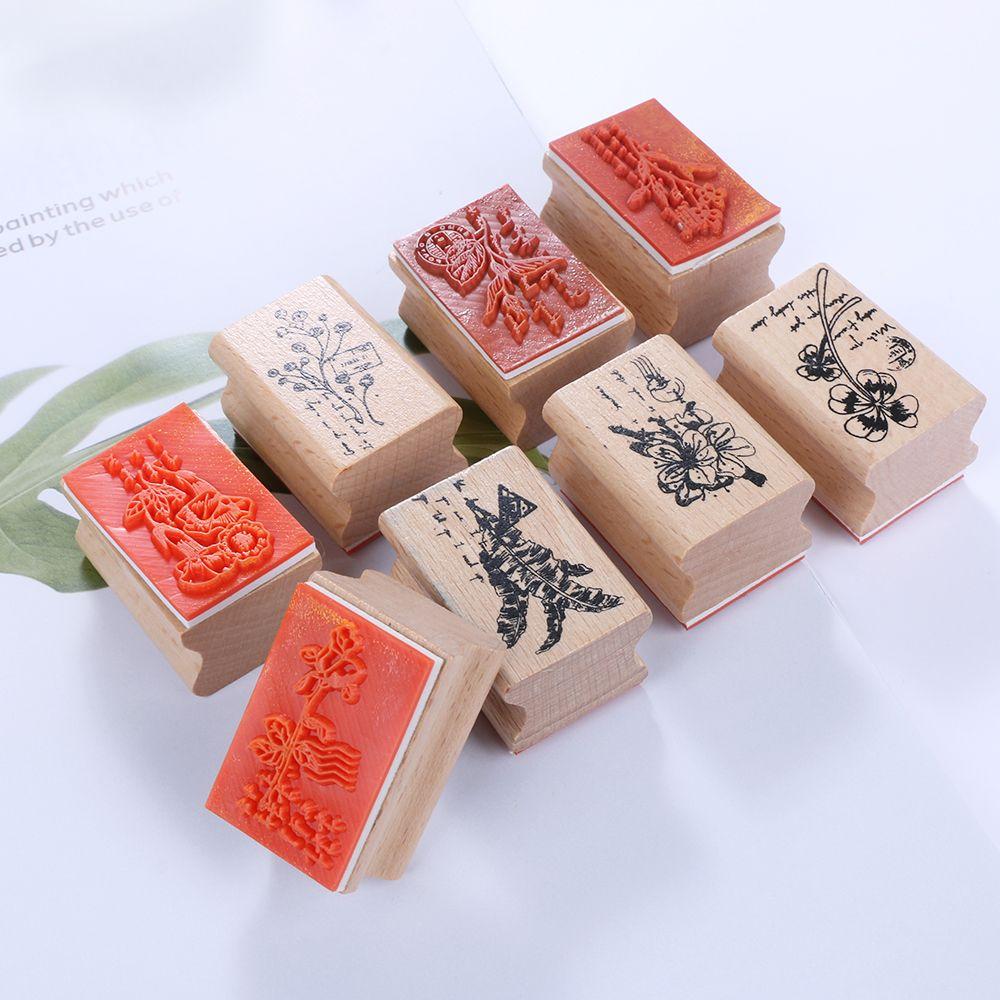 New Crafts Craft Wooden Rubber Stamps DIY Vintage Craft Scrapbooking