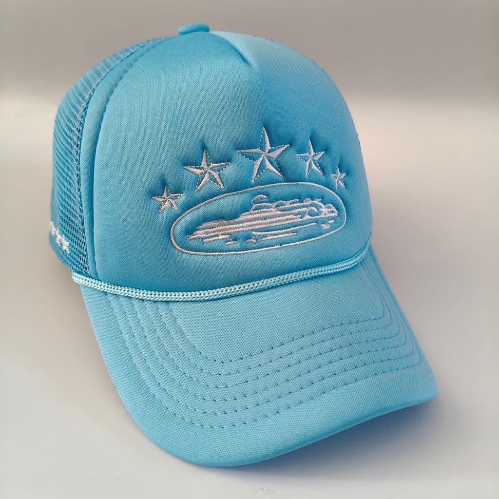 Nové Unisex Pentagram Baseballové Čepice Hip Hop Nastavitelné Prodyšné Osobní Sluneční Clona Síťované Univerzální Street Módní Trucker Čepice