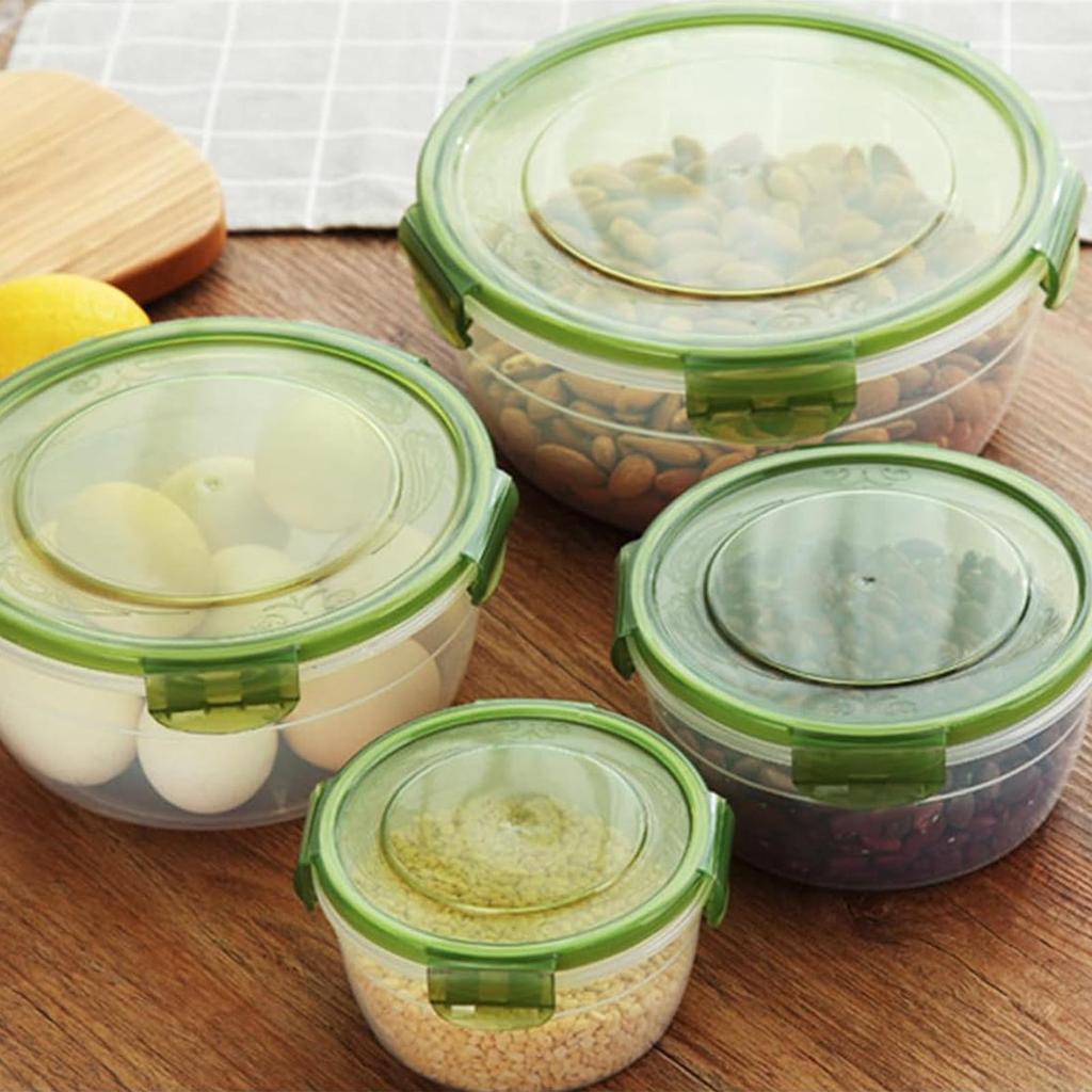 Food Storage Containers 4 Pieces Microwave-safe Food Boxes Picnic Salad Box For Kitchen Pantry Fridge Camping Picnic Lunch Snack