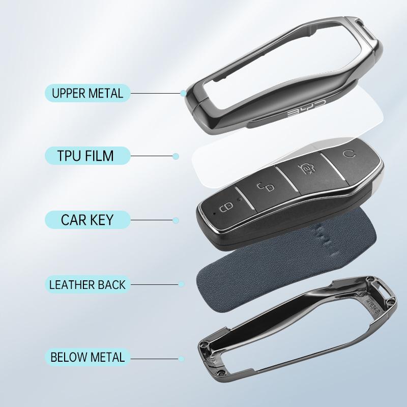 Car Key Case Holder Cover Buckle For BYD Atto 3 Han EV Dolphin Durable Second Song Pro Tang Dm QIn PLUS MAX Yuan Key Protective