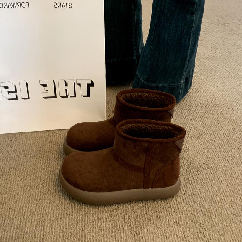 

Женские модные зимние легкие теплые непромокаемые ботинки на толстой подошве, нескользящие повседневные кроссовки, хлопковые ботинки 40 темно-коричневого