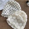 Polka Dot Lace Slouchy Hat for Women Spring Summer Thin Breathable Korean Style Face Slimming Turban Large Head Circumference Versatile Cap
