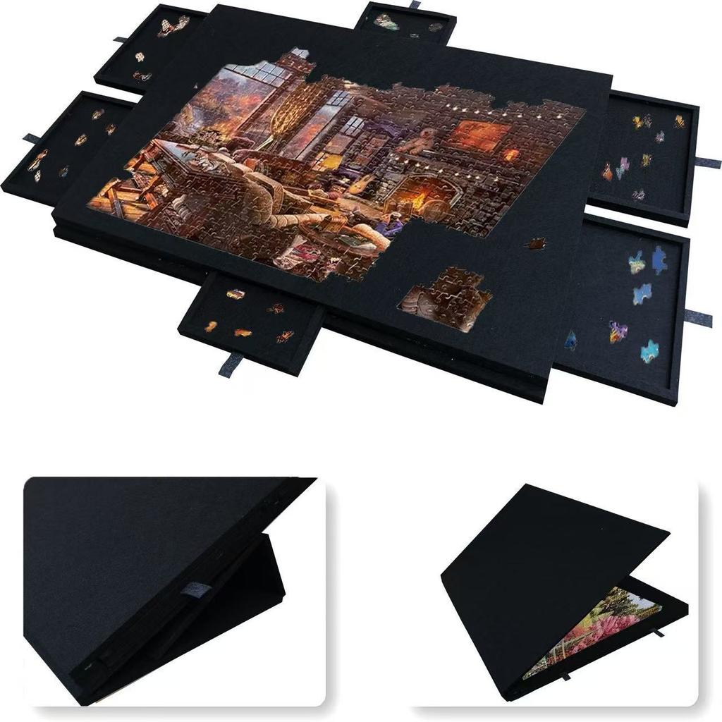 Puzzle Sorting Board, Foldable With Stand Lid, Children's Puzzle Sorting Felt Board, Holds Up to 1000 Pieces Decorative Portable