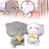 Peach With Cat Fish Plush Toy Cartoon Stuffed Doll Room Decoration Kids Gift