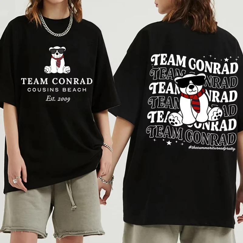 Tričko Team Conrad Bootleg Tričko Conrad Fisher Tričko Léta Krásná Pláž Bratranců Tričko s Potiskem Filmu Street Harajuku Dámské Pánské Oblečení