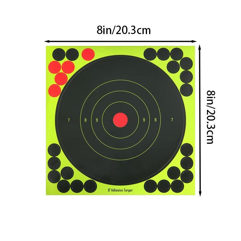 Self-Adhesive Fluorescent Green Shooting and Archery Target Stickers