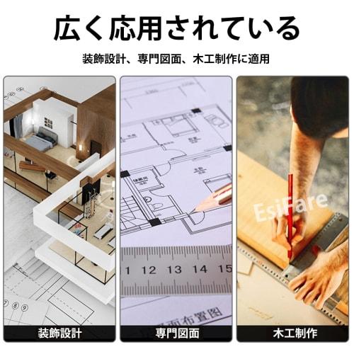 EsiFare Right Angle Ruler, Woodworking Ruler, Construction Ruler, L-Shaped Ruler, Square Ruler, Framing Ruler, Square, 90 Degree Angle Ruler, Measurin