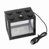 Mini-Größe Mini-Aquarium Mikrolandschaft Kunststoff USB LED-Licht Dekolicht Überlagertes Design Desktop-Aquarium