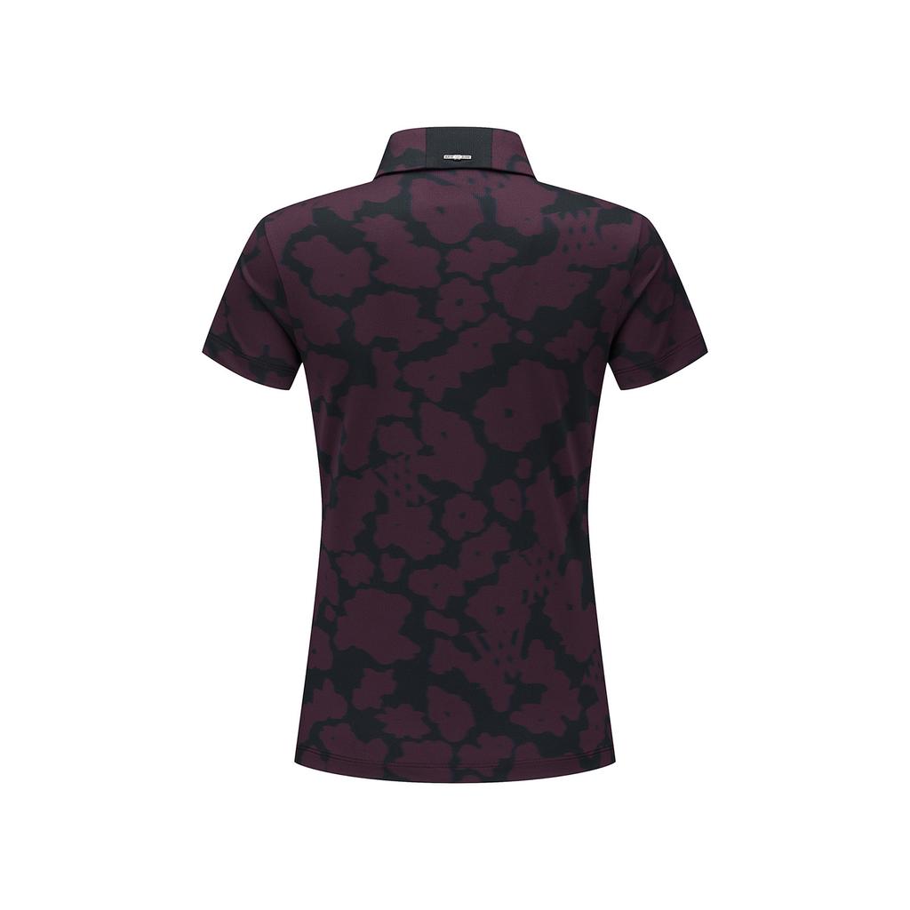 ANEW GOLF Women Fa Flower Pattern Short T-Shirt_Bu