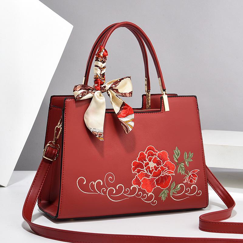 

Embroidered Women s Bag Large Capacity New Gift Bag Handbag Fashionable and Versatile Shoulder Bag Crossbody Bag Mother s Day
