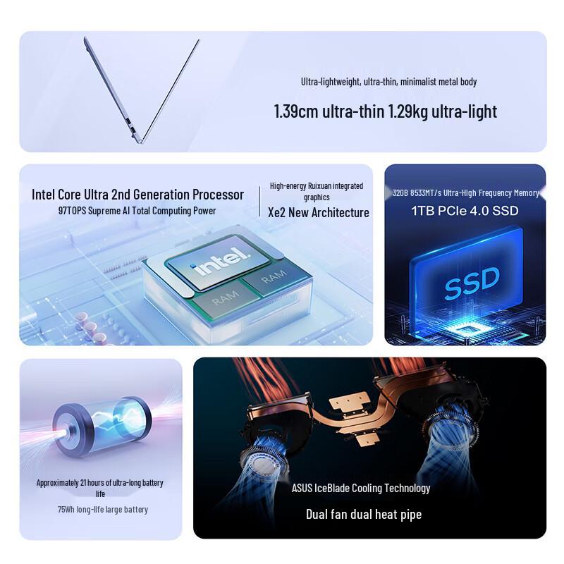 ASUS Vivobook Pro 14 OLED AI Laptop (CN version)